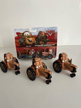 Disney Cars Brown Tractor Toy - Pack of 3 with Packaged Set